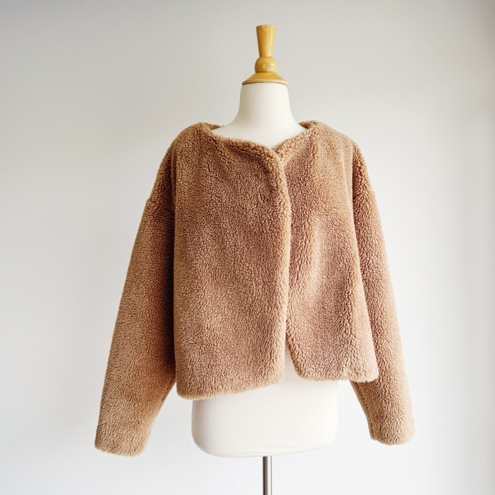 TREASURE & BOND Teddy Faux Shearling Jacket – Size XS - Picture 2 of 6